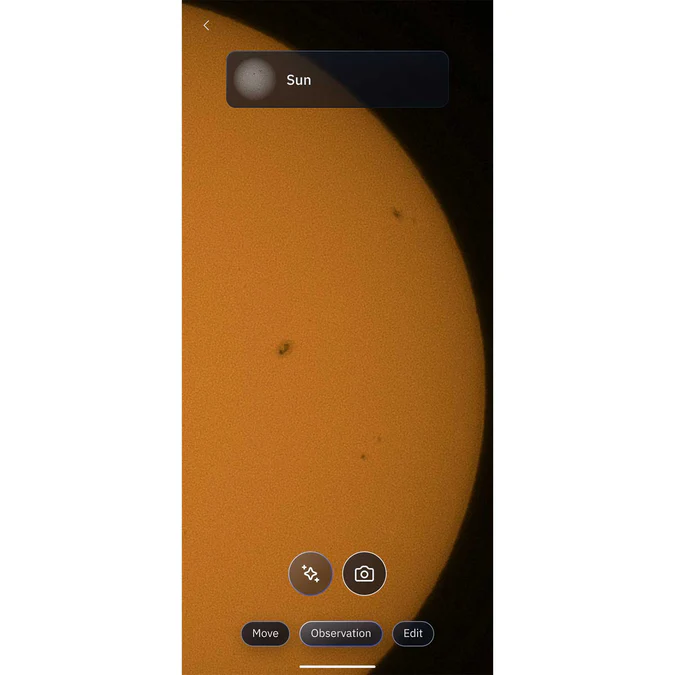 GotoSun a sledovanie Slnka cez aplikáciu Unistellar