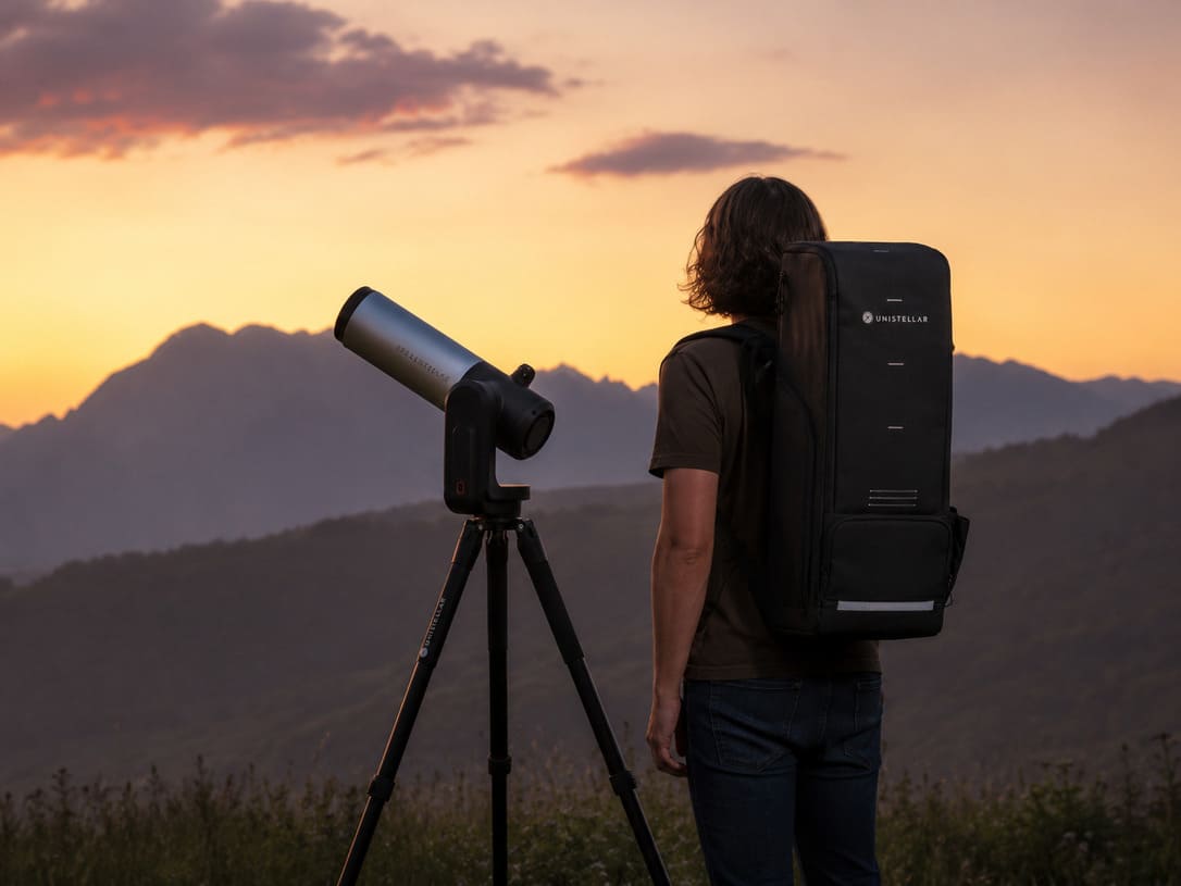 Vnútorné usporiadanie batohu Unistellar pre eVscope a eQuinox