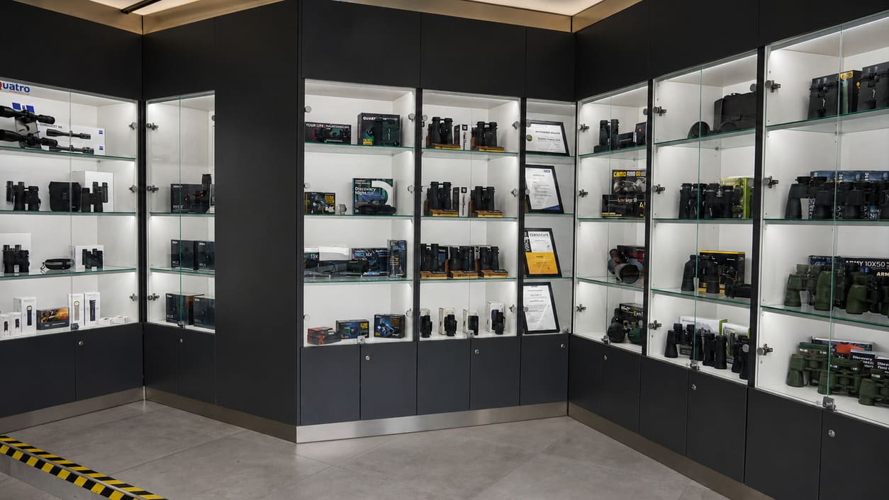 Showroom Sonata Optics — vystavená optika