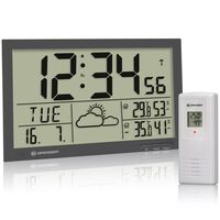 BRESSER MyTime Jumbo LCD Weather Wall Clock
