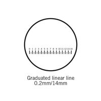 Motic Mikrometerstrichplatte Strichplatte Skala (14mm in 70 Teilen), (Ø25mm)