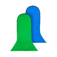 Skladacie pozadie BRESSER BR-TR15 150 × 200+200 cm zelené/modré so šlehou