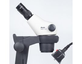 Motic Zoom-stereomikroskop GM-161, binokulárny, fluorescenčný, 7,5×–45×, pracovná vzdialenosť 110 mm