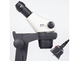 Motic Zoom-stereomikroskop GM-171, binokulárny, 7,5×–50×, pracovná vzdialenosť 110 mm