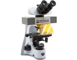 Optika Mikroskop B-510LD4, LED fluorescenčný, trinokulárny, 1000×, Plan IOS, 4 voľné pozície filtrov