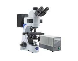 Optika Mikroskop B-383FL, trinokulárny, fluorescenčný HBO, B&G filter, N-PLAN IOS, 40×–1000×, EU verzia