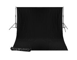 BRESSER BR-D24 Background System + Background Cloth 2,5 x 3m Black