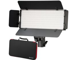 LED videolight Sada BRESSER PT 30B-II Bi-Color s klapkami, batériami, zdrojom, diaľkovým ovládaním a taškou