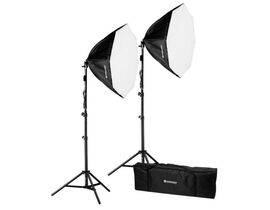 LED softbox denný set BRESSER BR-2860 2 × 50 W so softboxmi