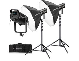 COB LED svetlo BRESSER BR-180RGB Duo Kit so softboxmi