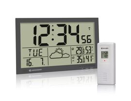 BRESSER MyTime Jumbo LCD Weather Wall Clock