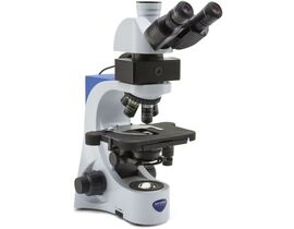 Optika Mikroskop B-383LD, trinokulárny, fluorescenčný LED, modrý filter, N-PLAN IOS, 40×–1000×
