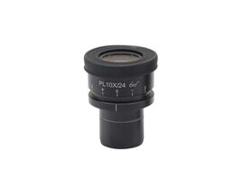 Okulár Optika PL10x/24, vysoký pozorovací uhol, zaostriteľný, s očnicami - M-880