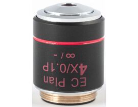 Motic Objektiv EC PL P, CCIS, plan, achro, (spannungsfrei), 4x/0.10, w.d.15.9mm (BA-310 POL)