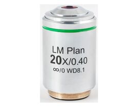 Motic Objektiv LM PL, CCIS, LM, plan, achro, 20x/0.4, w.d 8.1mm (AE2000 MET)