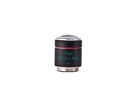 Motic Objektiv PL Ph, CCIS, plan, achro phase 4x/0.10, w.d.12.6mm Ph0 (AE2000)