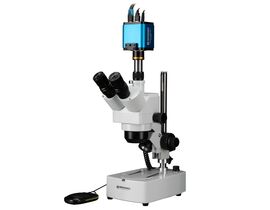 Stereomikroskop BRESSER Advance ICD 10–160× Zoom + MikroCam PRO HDMI Autofocus
