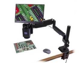 Optika Mikroskop IS-4K3, zoom optika 1×–18×, automatické zaostrenie, 8 MP, 4K Ultra HD, pantografový statív, 15,6" displej