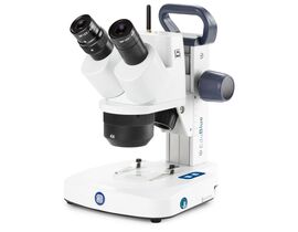 Euromex ED.1405-SW EduBlue Binokulárny digitálny 5 MP Wi-Fi stereomikroskop s revolverovým objektívom 2x/4x, zväčšením 20x/40x a akumulátorovým LED osvetlením