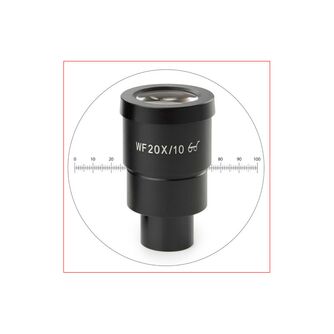 Euromex merací okulár HWF 20x/10 mm s mikrometrom, SB.6020-M (StereoBlue)