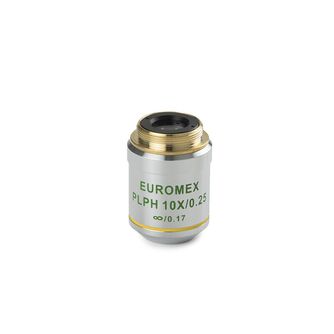 Objektív Euromex AE.3126, 10x/0,25, š. 12,1 mm, PLPH IOS nekonečno, plán, fáza (Oxion)