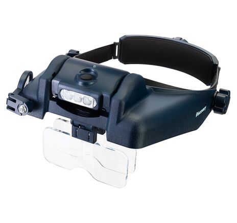 Levenhuk Discovery Crafts DHR 20 dobíjateľná náhlavná lupa