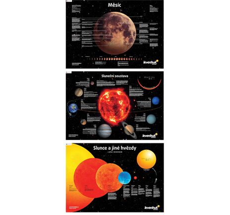 (CZ) Sada plakátů Levenhuk s vesmírnou tématikou