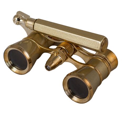 Divadelné kukátko Levenhuk Broadway 325N (lorňon s LED svietidlom), Gold, Farba: Gold