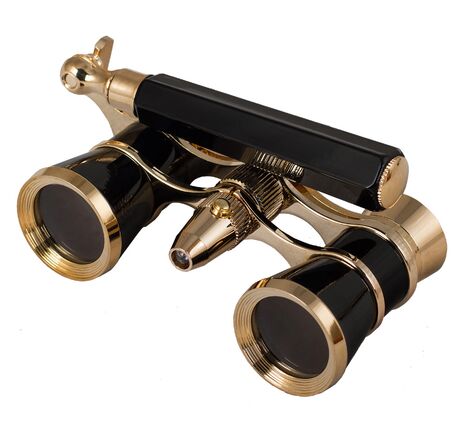 Divadelné kukátko Levenhuk Broadway 325N (lorňon s LED svietidlom), Black, Farba: Black