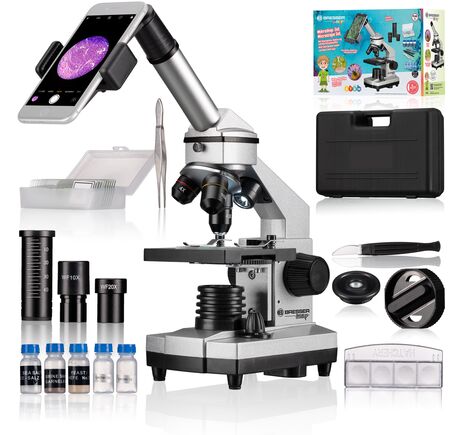 BRESSER JUNIOR Biolux CA 40x-1024x – mikroskop so smartfón adaptérom