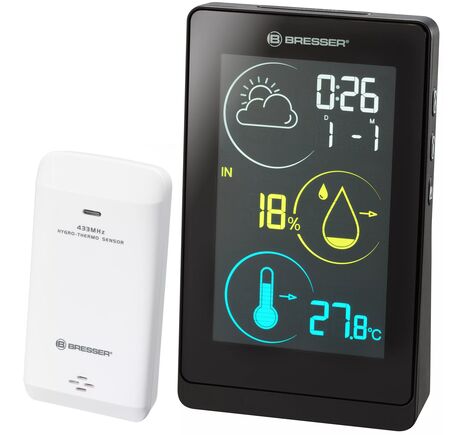 Farebná meteostanica BRESSER ClimaTrend Life H so zmenou farby