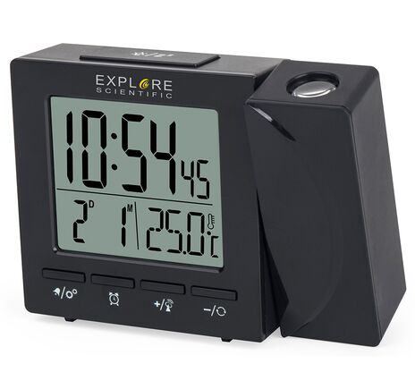 Explore Scientific RC Digital Projection Clock with Indoor Temperature, black, image-6