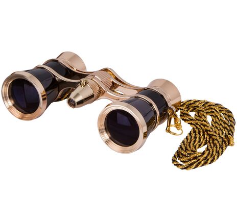 Divadelné kukátko Levenhuk Broadway 325F (s LED svietidlom a retiazkou), Black Tie, Farba: Black Tie