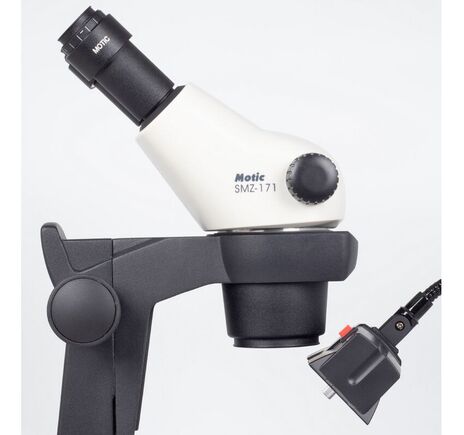 Motic Zoom-stereomikroskop GM-171, binokulárny, 7,5×–50×, pracovná vzdialenosť 110 mm