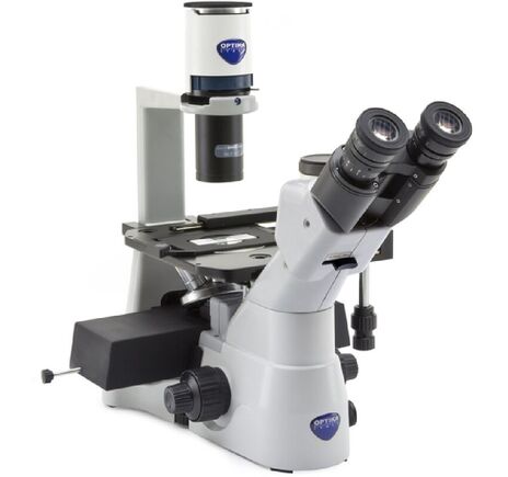Optika Inverzný mikroskop IM-3LD4, trinokulárny, IOS U-PLAN F, LED-FLUO, LWD, 400×, 4 voľné pozície filtrov
