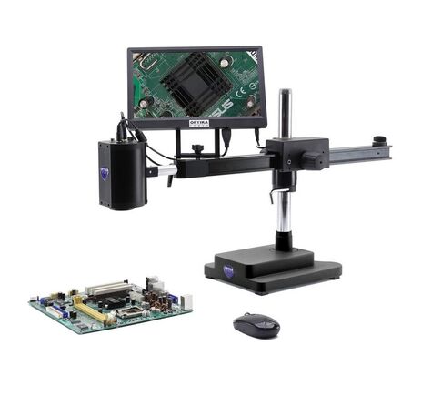 Mikroskop Optika IS-02, zoom 1x-14x, kamera 2MP, 11,5-palcová obrazovka