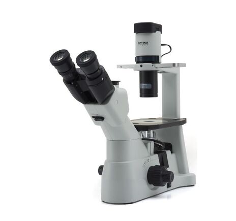 Optika Mikroskop IM-3, trinokulárny, inversný, fázový kontrast, IOS LWD W-PLAN, 100×–400×, EU verzia