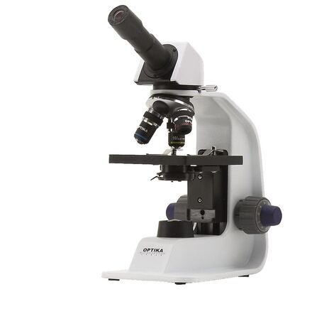 Optika Mikroskop B-153, monokulárny, DIN, achromatický, krížový stolík, 40×–600×, LED 1W