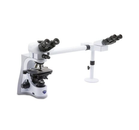 Optika Mikroskop B-510-2, diskusný, trinokulárny, dvojhlavý, IOS W-PLAN, 40×–1000×, EU verzia