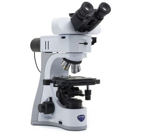 Optika Mikroskop B-510METR, metalografický, dopadajúce aj prechádzajúce svetlo, trinokulárny, IOS W-PLAN MET, 50×–500×, EU verzia