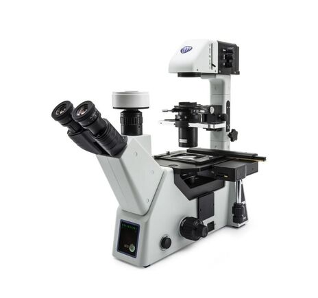 Optika Inverzný mikroskop IM-5, trinokulárny, inversný, 10×/24 mm, LED 8 W, bez objektívov