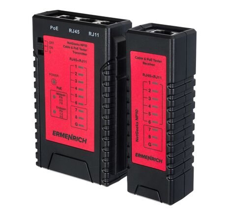 Ermenrich NetGeeks NP10 tester káblov a PoE