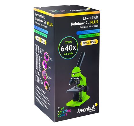 Mikroskop Levenhuk Rainbow 2L PLUS Lime, Farba: Lime, image-13