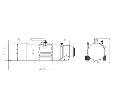 Omegon Pro APO AP 94/517 Triplet ED - apochromatický refraktor, image-7