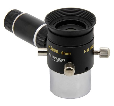 Omegon Reticle eyepieces Illuminated crosshair eyepiece, Plössl 9mm