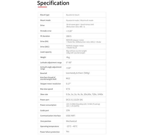 ZWO AM3 Harmonic Equatorial Mount, image-14