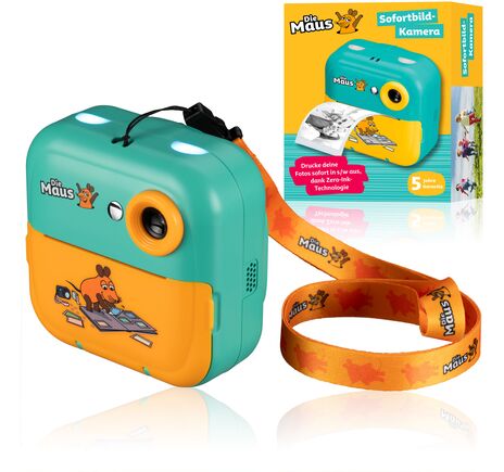 Máte chuť na selfie s myšou, slonom a kačicou z filmu "Die Sendung mit der Maus"? Potom je pre vás určený DieMaus instantný fotoaparát pre deti.