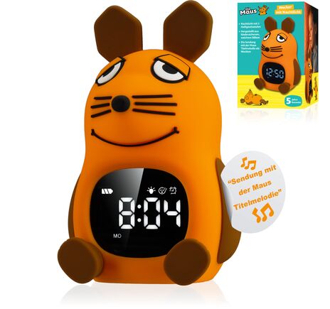 Nemôžete sa nabažiť roztomilých postavičiek z filmu "Sendung mit der Maus"? Potom si zamilujete svetelný budík TheMouse pre deti. Usmievavá myšk