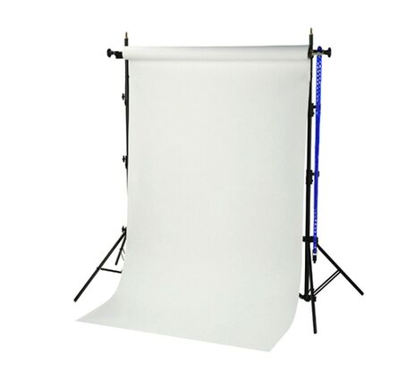 Systém pozadia BRESSER BR-TP240 240 cm + papierová rolka 1,35 × 11 m – arkticky biela