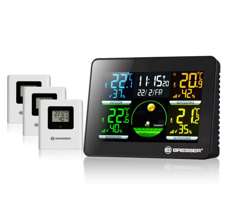 Termo-hygrometer BRESSER Quadro NLX s 3 vonkajšími senzormi
